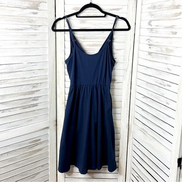 STYLEWORD | Navy Blue Sleeveless Pocket Dress - Picture 8 of 10